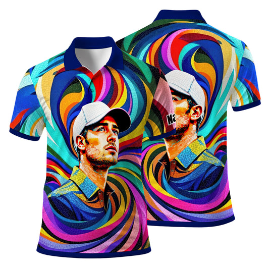 Personalized Mosaic Portrait Polo — Custom Face Mosaic Art Style Shirt Style 1