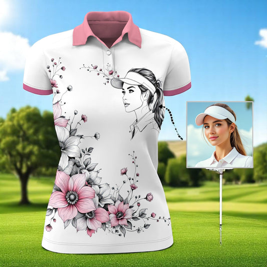 Custom Face Women's Polo Shirt - Stylish Golf Apparel for Women