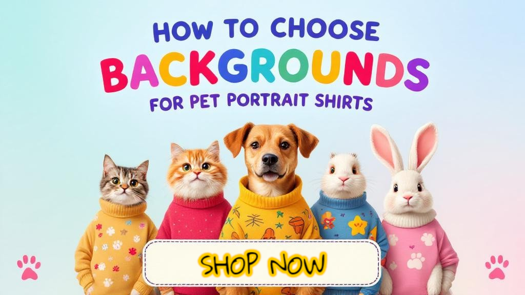 How to Choose Backgrounds for Pet Portrait Shirts