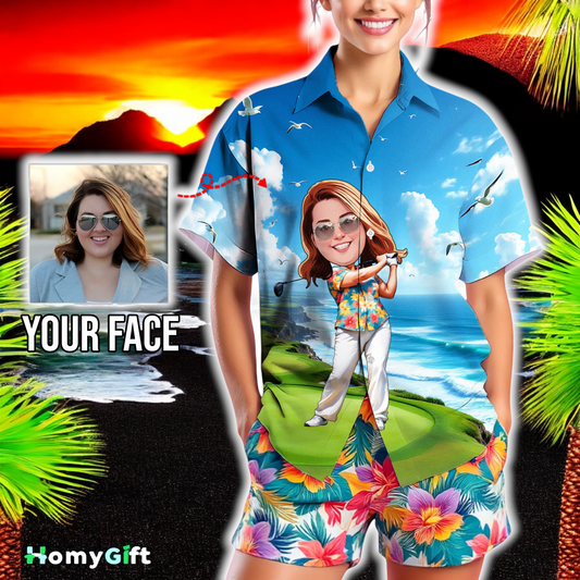 Custom Face Hawaiian Shirt, Personalized Gift for Mother's Day, Father's Day 2025, Fun Custom Gifts for Mom, Dad, Grandparents, Step Parents