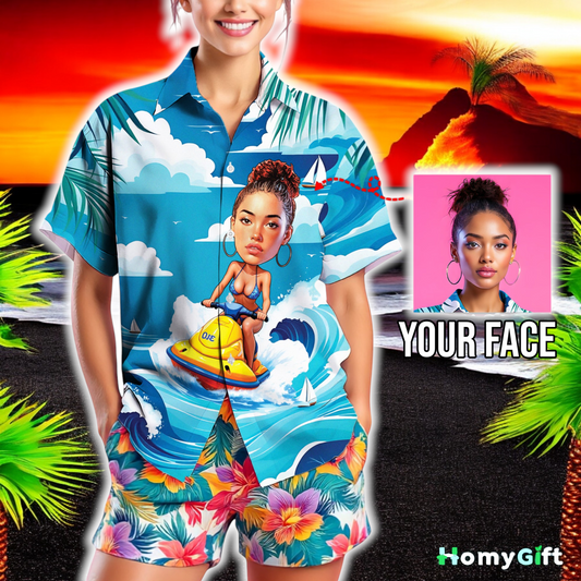 Custom Face Hawaiian Shirt, Personalized Gift for Mother's Day, Father's Day 2025, Fun Custom Gifts for Mom, Dad, Grandparents, Step Parents