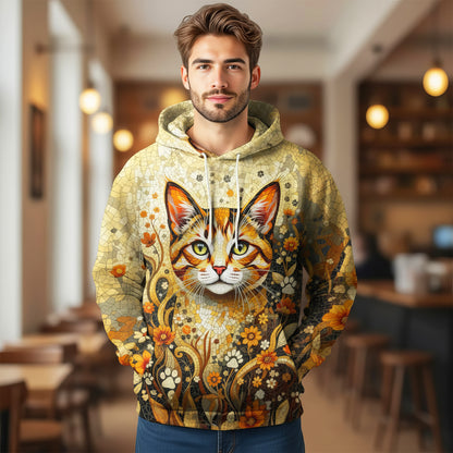 Custom Cat Mosaic Art Hoodie – Personalized Pet Photo Hoodie, Custom Pet Portrait Sweater, Gift for Cat Lovers, Custom Cat Clothing Style 3
