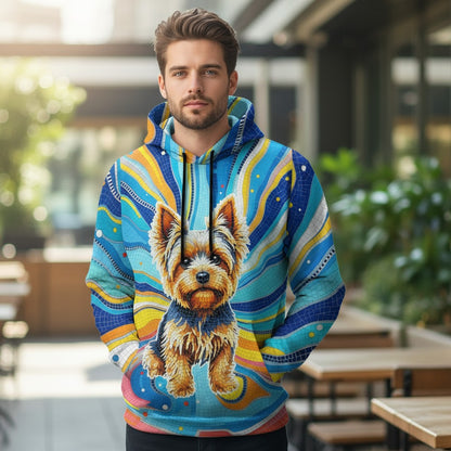 Custom Dog Mosaic Art Hoodie – Personalized Pet Portrait Hoodie from Your Photo | Unique Dog Lover Gift Style 3