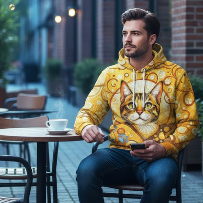 Custom Cat Mosaic Art Hoodie – Personalized Pet Photo Hoodie, Custom Pet Portrait Sweater, Gift for Cat Lovers, Custom Cat Clothing Style 2