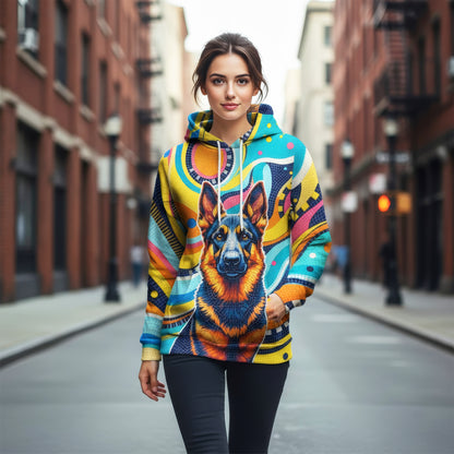 Custom Dog Mosaic Art Hoodie – Personalized Pet Portrait Hoodie from Your Photo | Unique Dog Lover Gift Style 2