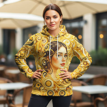 Women’s Custom Face Mosaic Art Hoodie – Personalized Portrait Hoodie from Photo, Artistic Mosaic Style Custom Hoodie Gift for Her Style 4