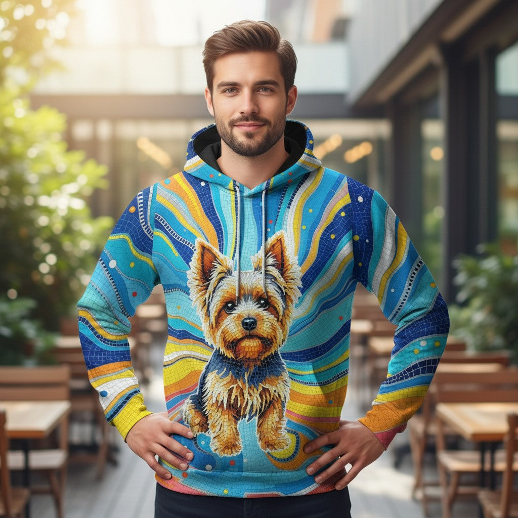 Custom Dog Mosaic Art Hoodie – Personalized Pet Portrait Hoodie from Your Photo | Unique Dog Lover Gift Style 3