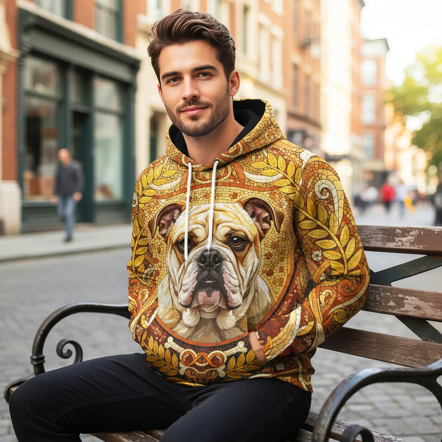 Custom Dog Mosaic Art Hoodie – Personalized Pet Portrait Hoodie from Your Photo | Unique Dog Lover Gift Style 1