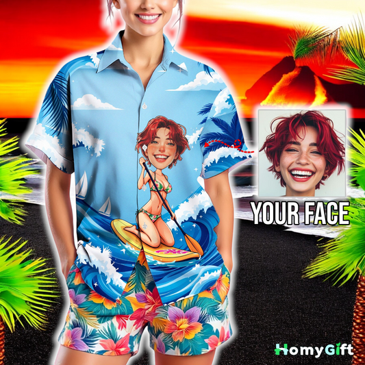 Custom Face Hawaiian Shirt, Personalized Gift for Mother's Day, Father's Day 2025, Fun Custom Gifts for Mom, Dad, Grandparents, Step Parents
