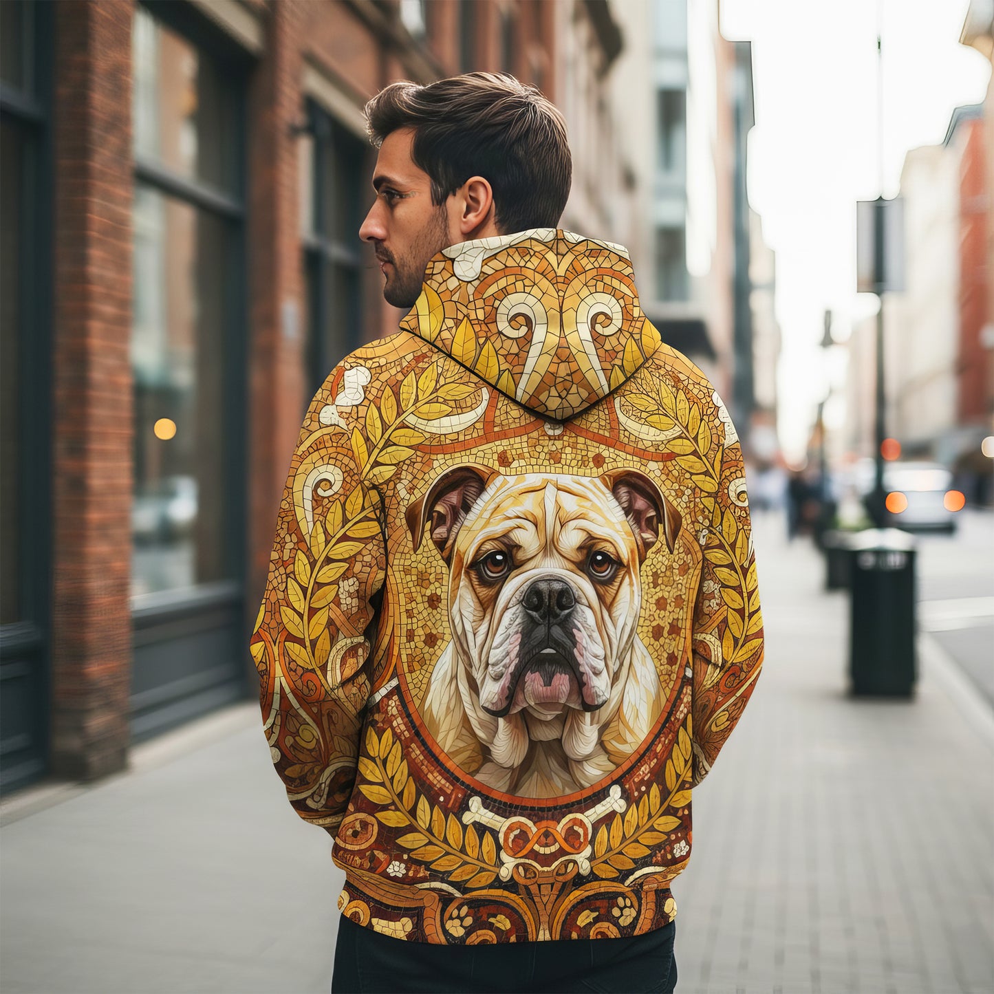 Custom Dog Mosaic Art Hoodie – Personalized Pet Portrait Hoodie from Your Photo | Unique Dog Lover Gift Style 1