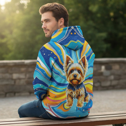 Custom Dog Mosaic Art Hoodie – Personalized Pet Portrait Hoodie from Your Photo | Unique Dog Lover Gift Style 3
