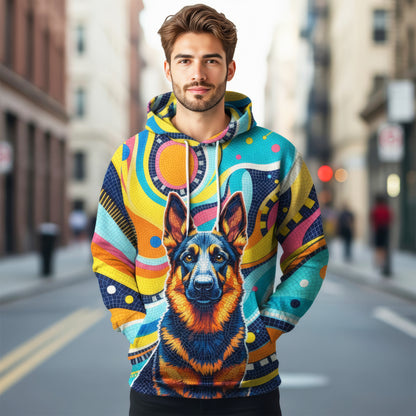 Custom Dog Mosaic Art Hoodie – Personalized Pet Portrait Hoodie from Your Photo | Unique Dog Lover Gift Style 2