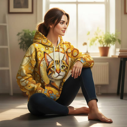 Custom Cat Mosaic Art Hoodie – Personalized Pet Photo Hoodie, Custom Pet Portrait Sweater, Gift for Cat Lovers, Custom Cat Clothing Style 2