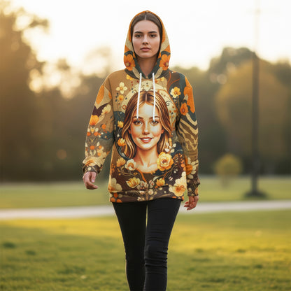 Women’s Custom Face Mosaic Art Hoodie – Personalized Portrait Hoodie from Photo, Artistic Mosaic Style Custom Hoodie Gift for Her Style 3