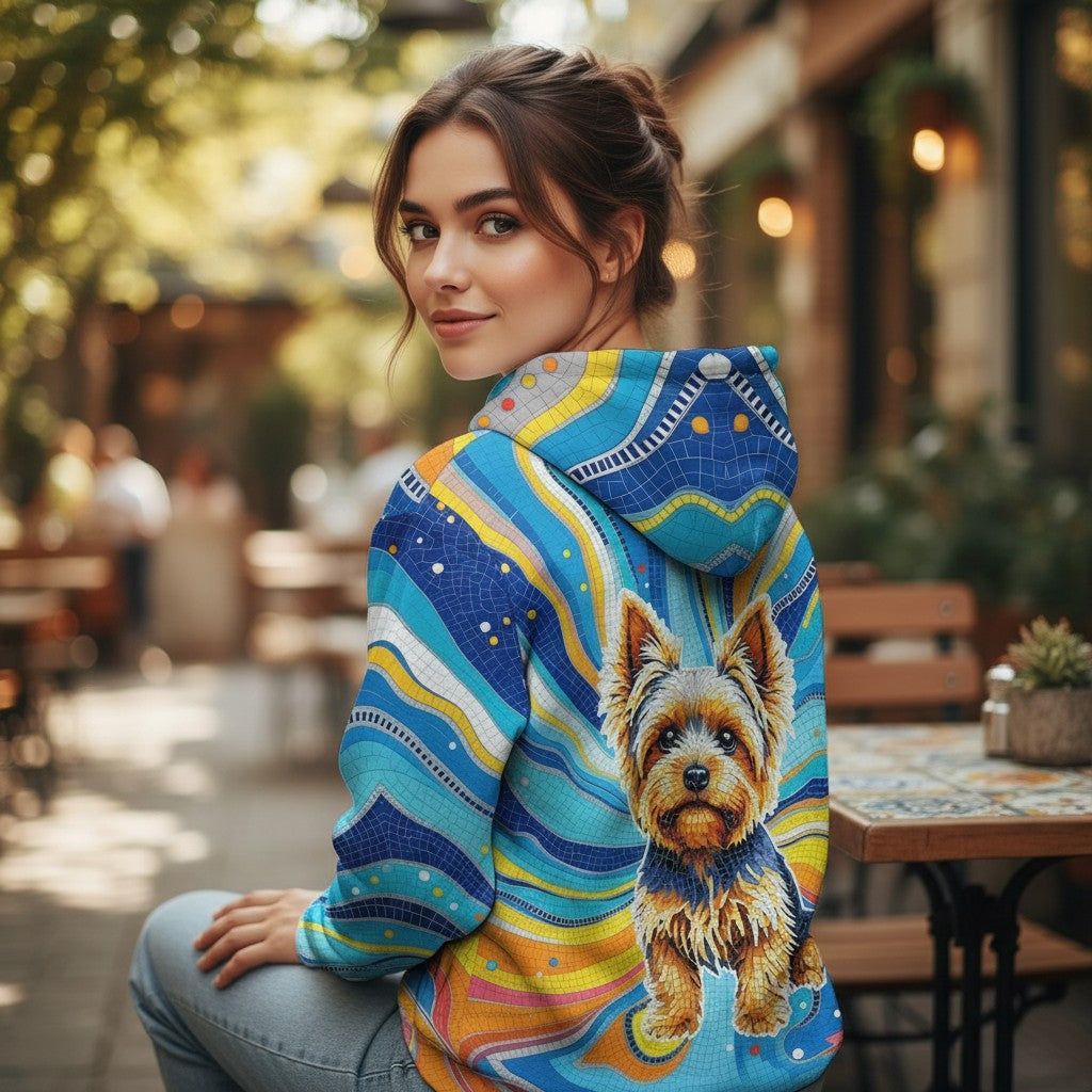 Custom Dog Mosaic Art Hoodie – Personalized Pet Portrait Hoodie from Your Photo | Unique Dog Lover Gift Style 3