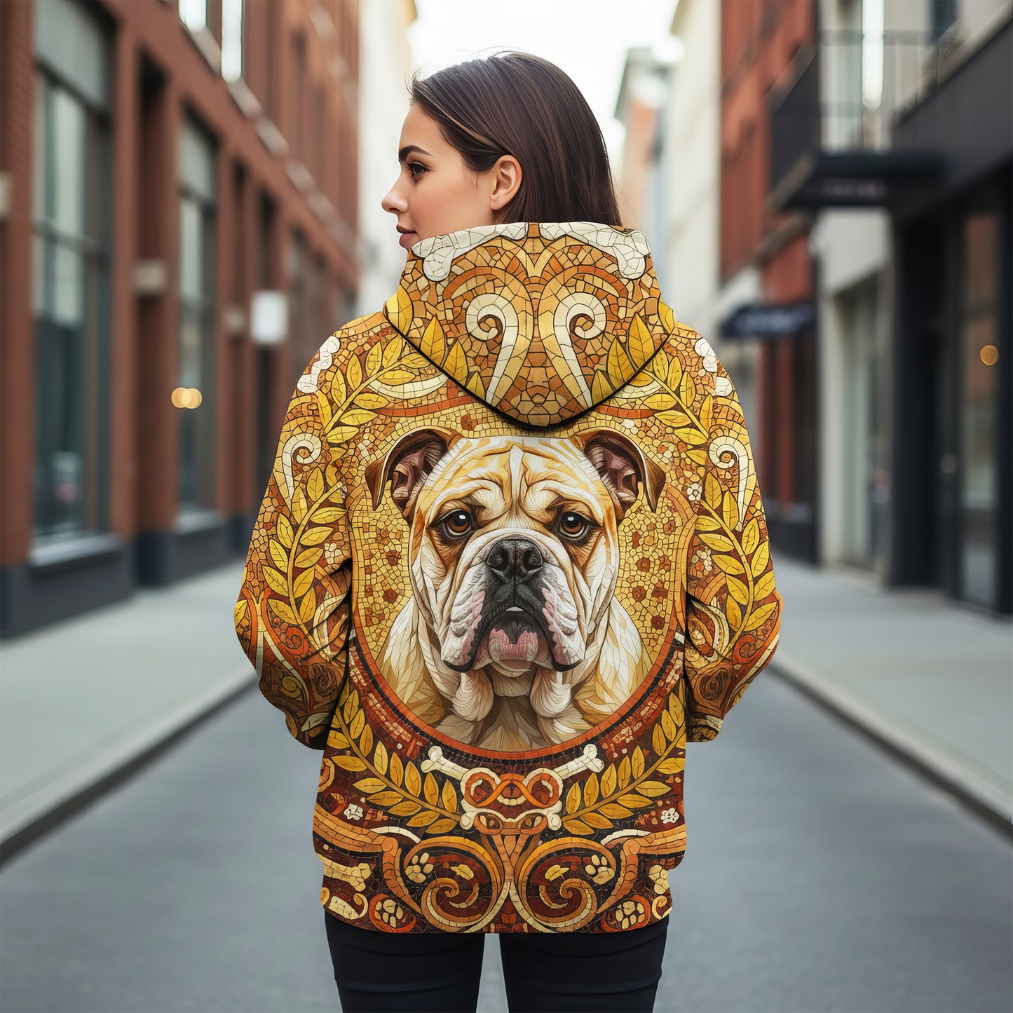 Custom Dog Mosaic Art Hoodie – Personalized Pet Portrait Hoodie from Your Photo | Unique Dog Lover Gift Style 1