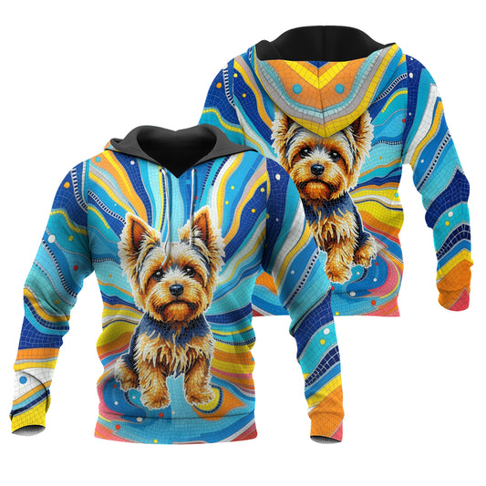 Custom Dog Mosaic Art Hoodie – Personalized Pet Portrait Hoodie from Your Photo | Unique Dog Lover Gift Style 3