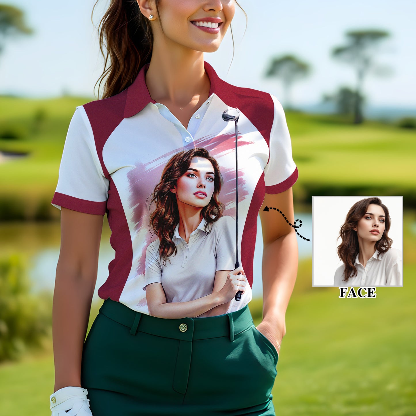 Golf & Wine Kind of Girl Women's Polo Shirt - Stylish Golf Apparel for Women Style 10