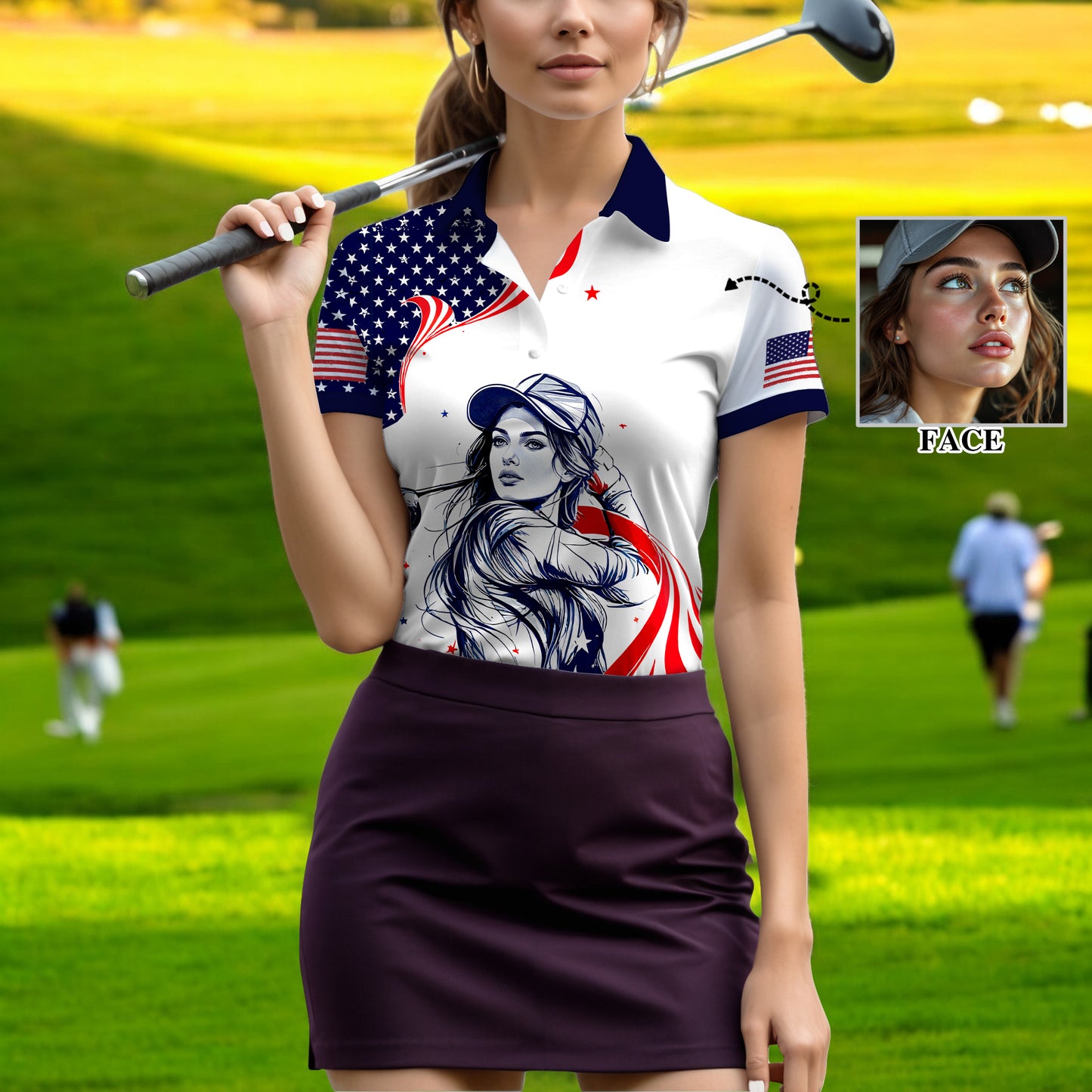 Personalized Face Polo for Women, Custom Women’s Golf Polo Shirt – The Ultimate Personalized Gift for Mother's Day & Father's Day 2025 Style 11
