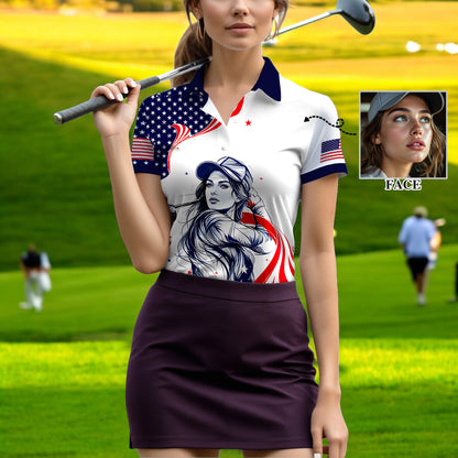 Personalized Face Polo for Women, Custom Women’s Golf Polo Shirt – The Ultimate Personalized Gift for Mother's Day & Father's Day 2025 Style 11
