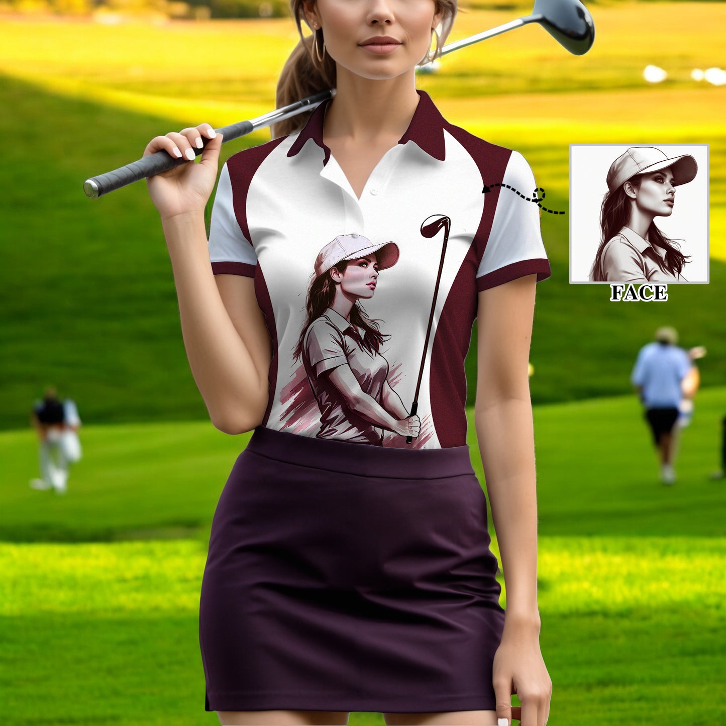 Golf & Wine Kind of Girl Women's Polo Shirt - Stylish Golf Apparel for Women Style 6