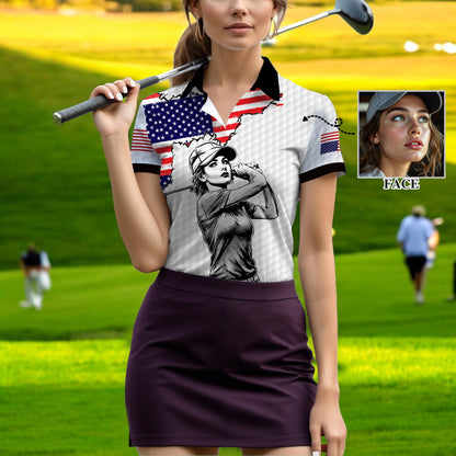 Personalized Face Polo for Women, Custom Women’s Golf Polo Shirt – The Ultimate Personalized Gift for Mother's Day & Father's Day 2025 Style 5