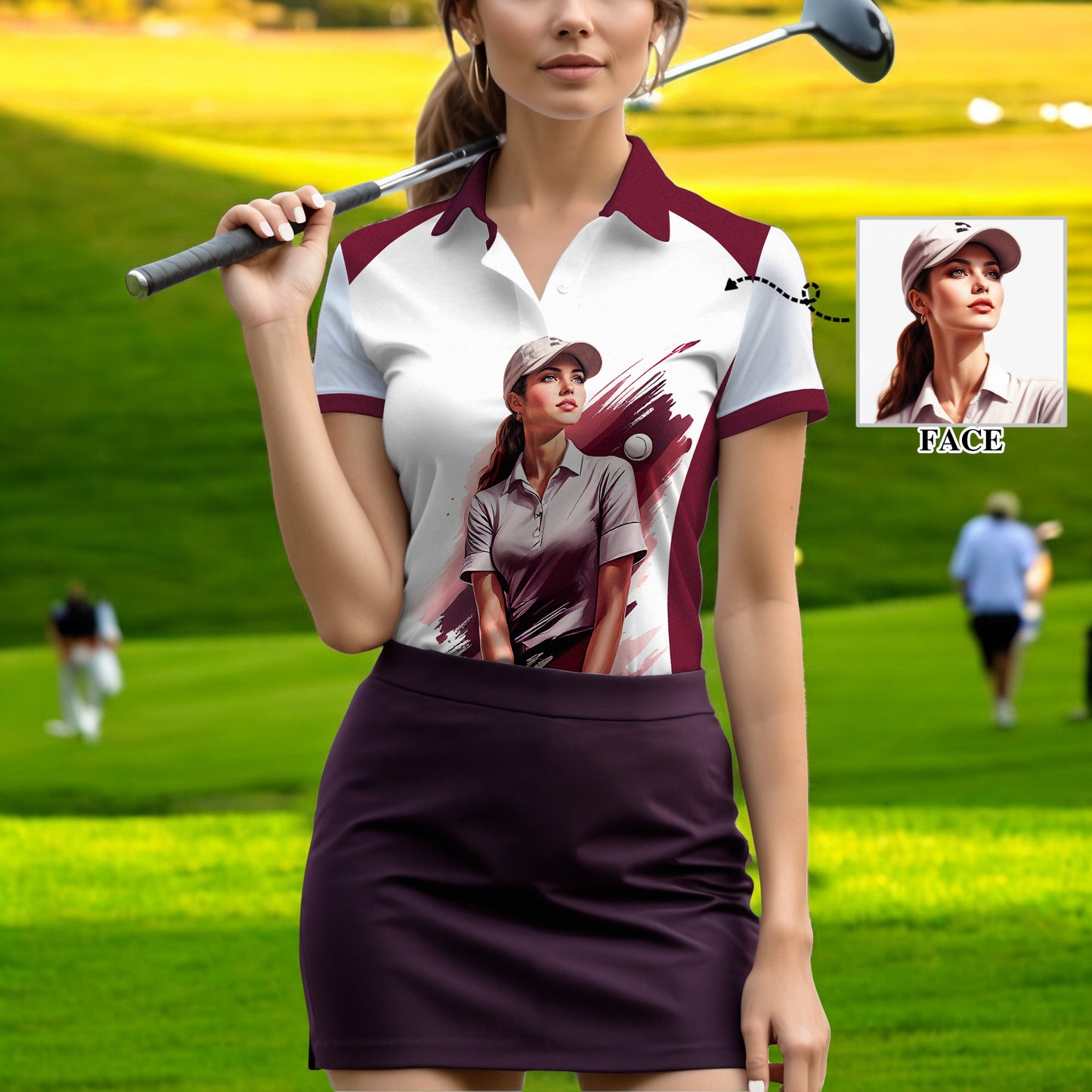Golf & Wine Kind of Girl Women's Polo Shirt - Stylish Golf Apparel for Women Style 5