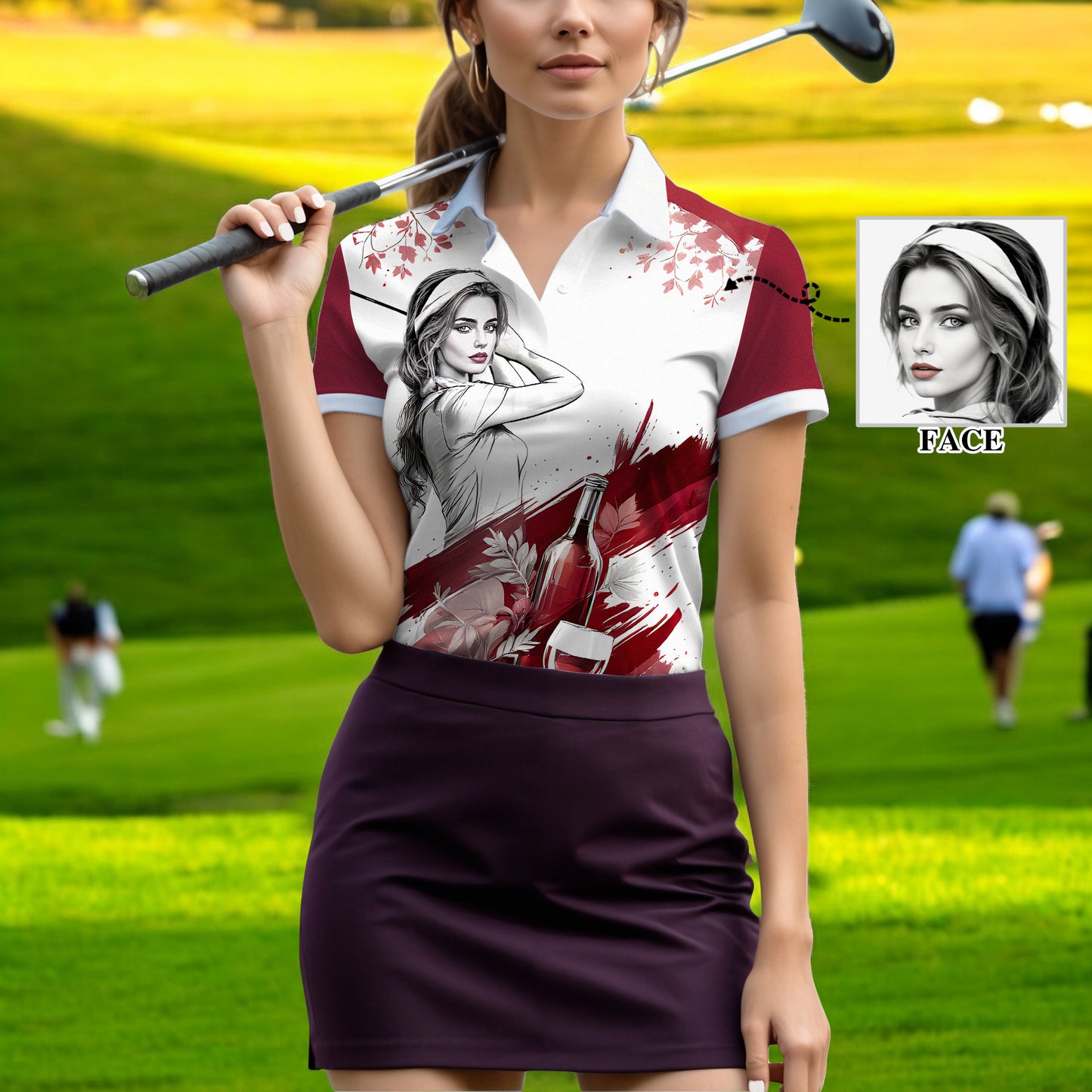 Golf & Wine Kind of Girl Women's Polo Shirt - Stylish Golf Apparel for Women Style 3