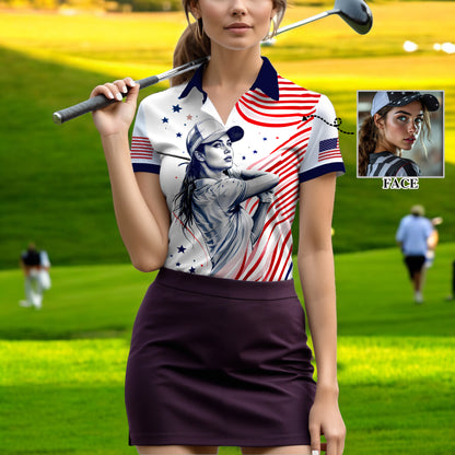 Personalized Face Polo for Women, Custom Women’s Golf Polo Shirt – The Ultimate Personalized Gift for Mother's Day & Father's Day 2025 Style 8