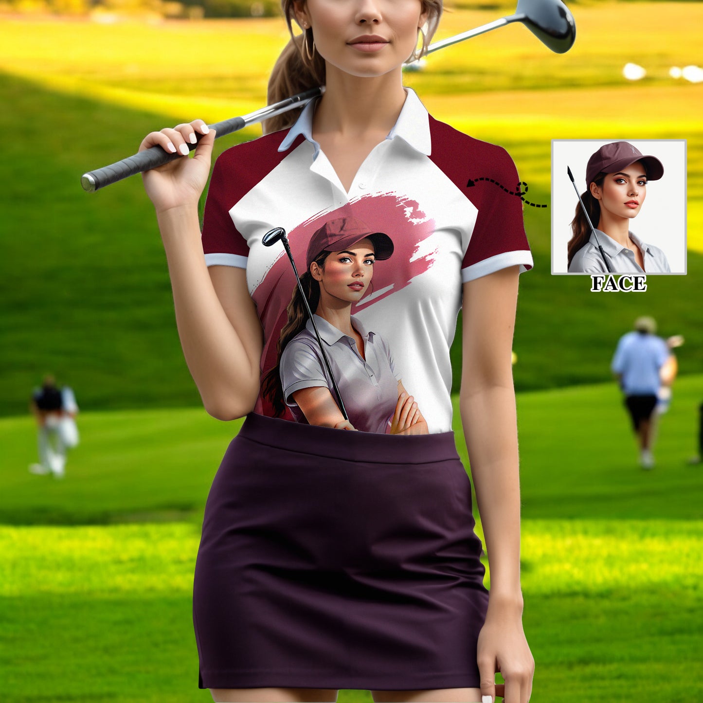 Golf & Wine Kind of Girl Women's Polo Shirt - Stylish Golf Apparel for Women Style 4