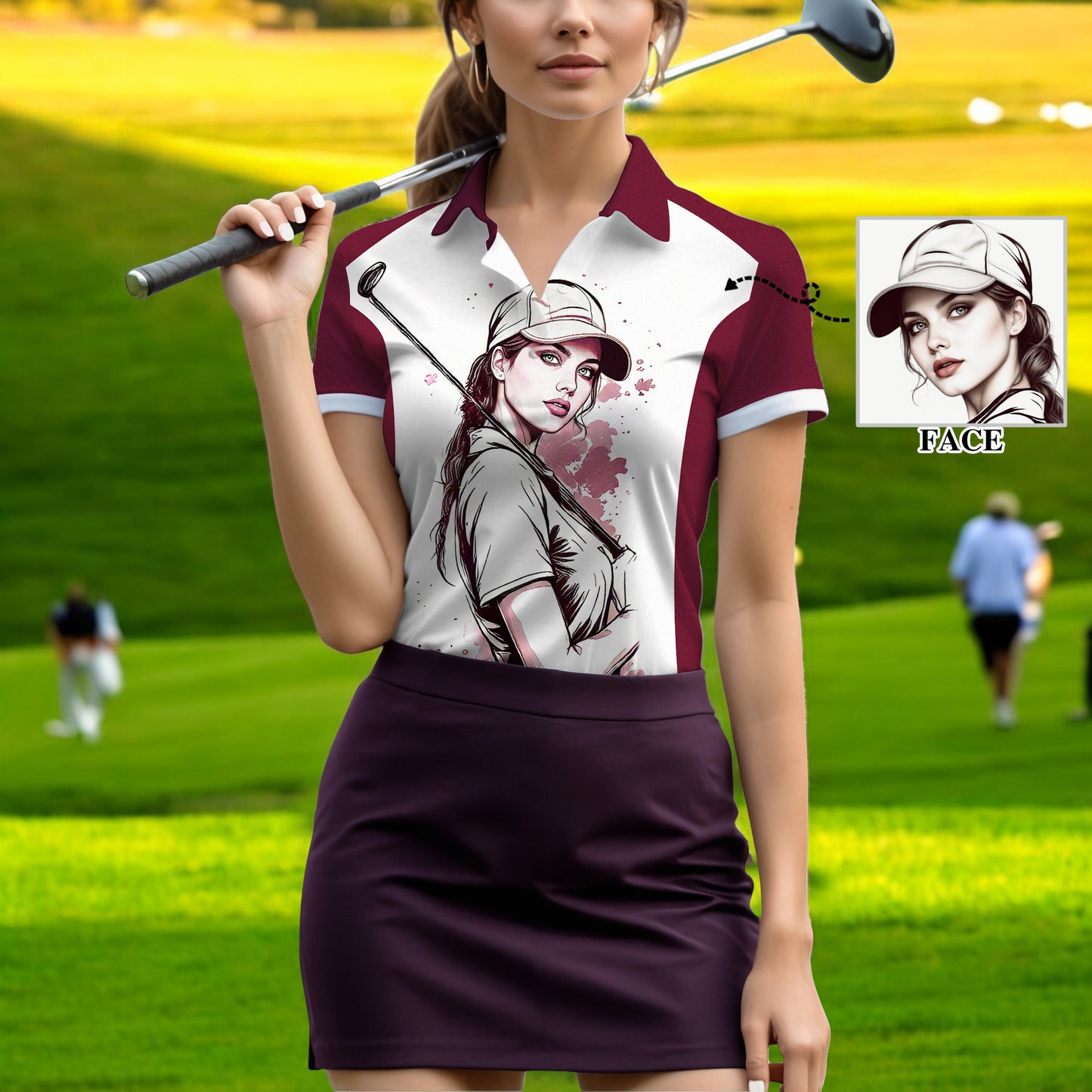 Golf & Wine Kind of Girl Women's Polo Shirt - Stylish Golf Apparel for Women Style 1