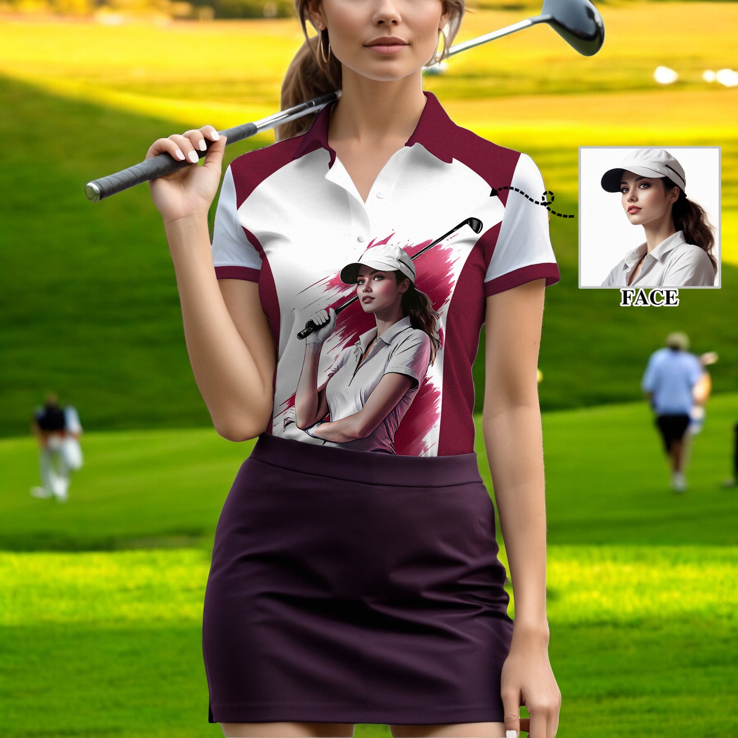 Golf & Wine Kind of Girl Women's Polo Shirt - Stylish Golf Apparel for Women Style 7