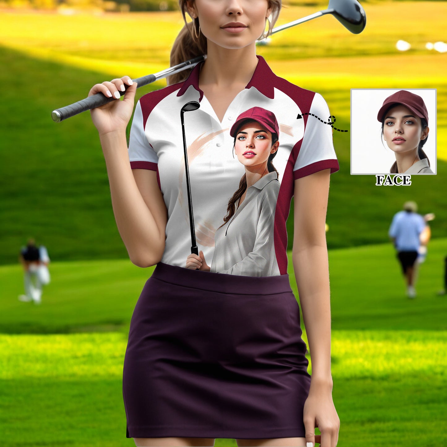 Golf & Wine Kind of Girl Women's Polo Shirt - Stylish Golf Apparel for Women Style 12