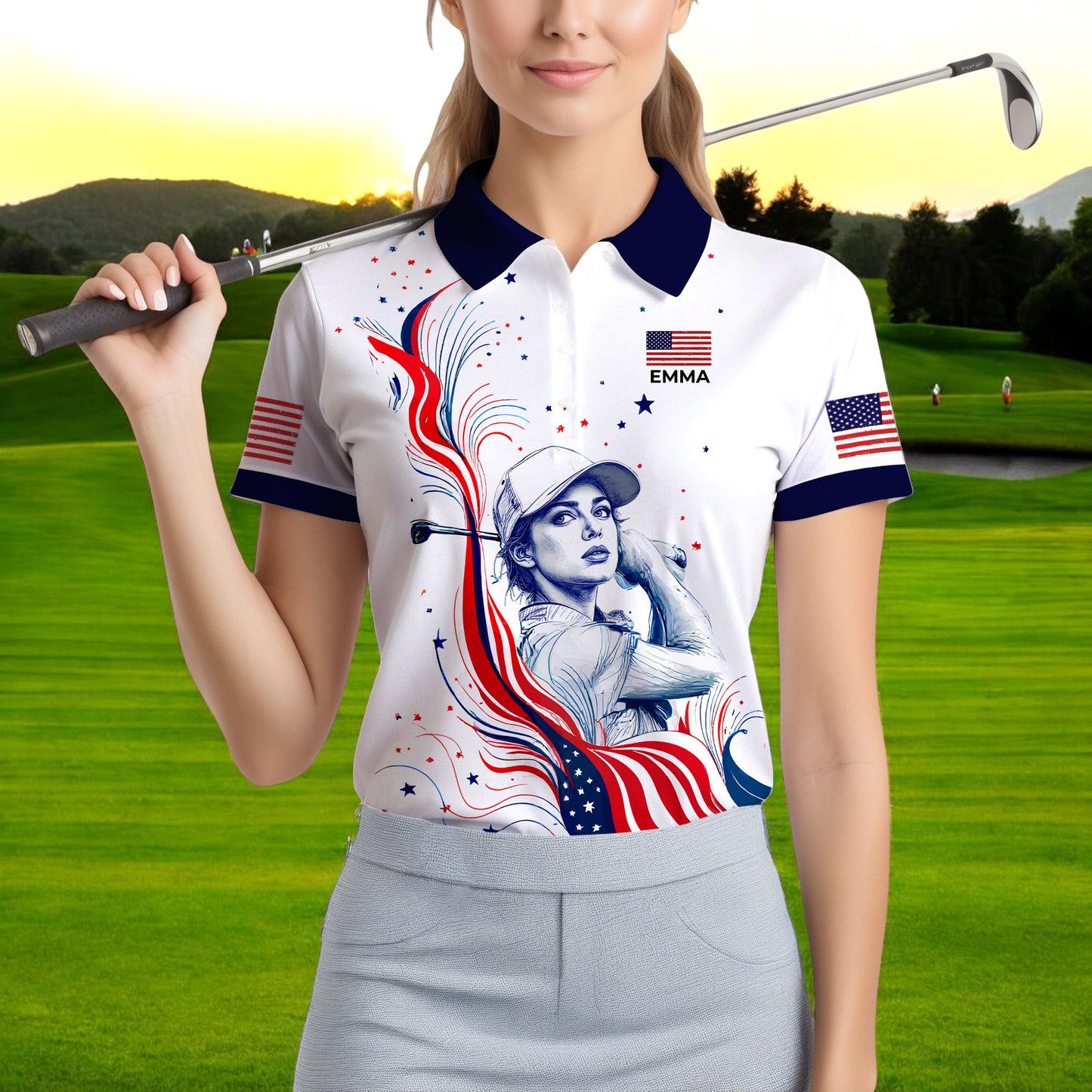 Personalized Face Polo for Women, Custom Women’s Golf Polo Shirt – The Ultimate Personalized Gift for Mother's Day & Father's Day 2025 Style 9