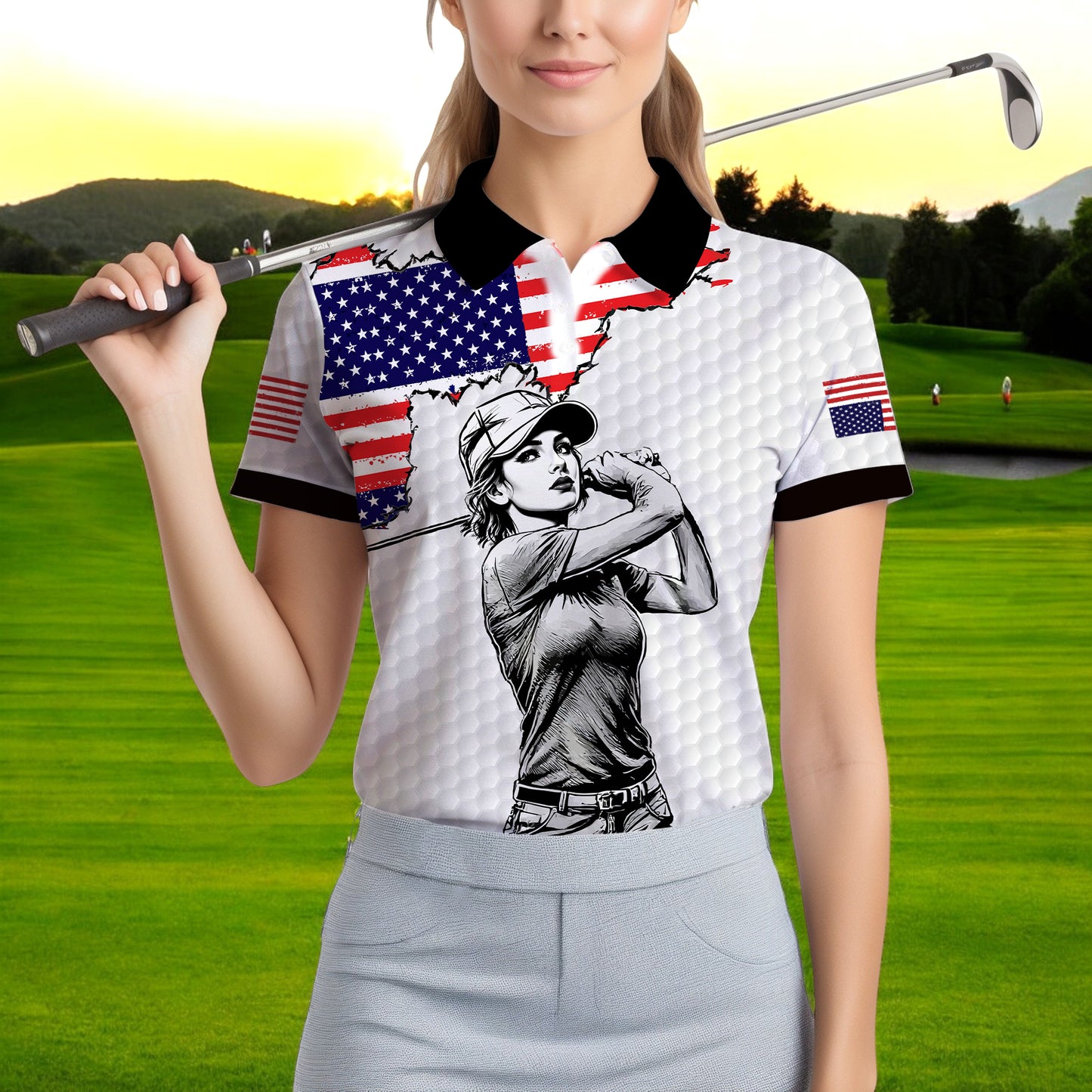 Personalized Face Polo for Women, Custom Women’s Golf Polo Shirt – The Ultimate Personalized Gift for Mother's Day & Father's Day 2025 Style 5