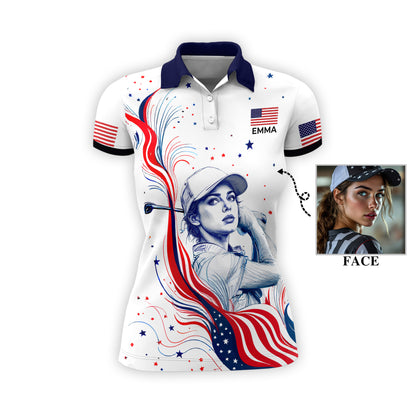 Personalized Face Polo for Women, Custom Women’s Golf Polo Shirt – The Ultimate Personalized Gift for Mother's Day & Father's Day 2025 Style 9