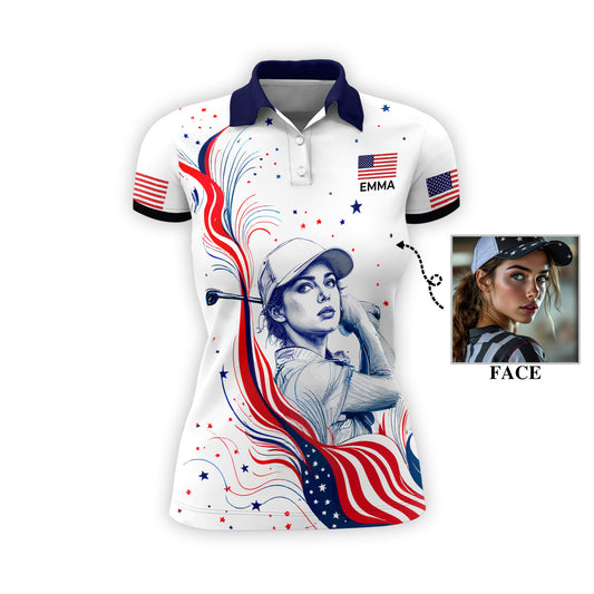 Personalized Face Polo for Women, Custom Women’s Golf Polo Shirt – The Ultimate Personalized Gift for Mother's Day & Father's Day 2025 Style 9