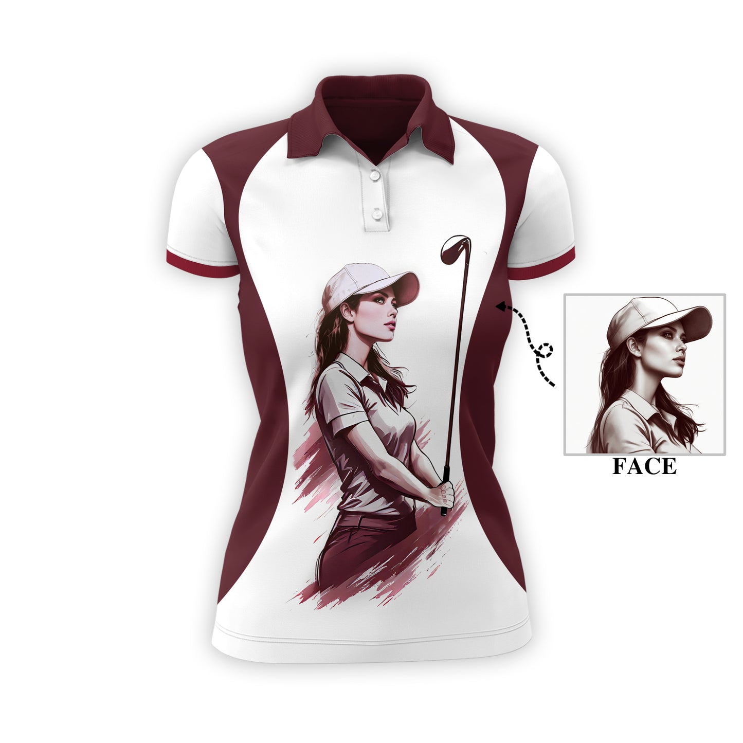 Golf & Wine Kind of Girl Women's Polo Shirt - Stylish Golf Apparel for Women Style 6