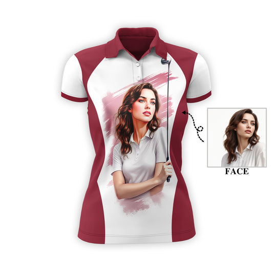 Golf & Wine Kind of Girl Women's Polo Shirt - Stylish Golf Apparel for Women Style 10
