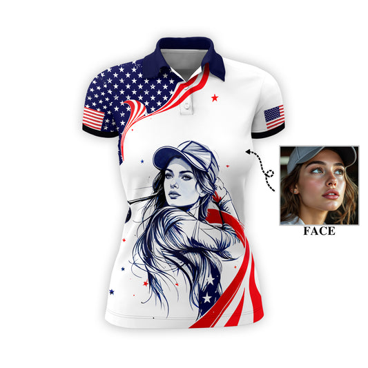 Personalized Face Polo for Women, Custom Women’s Golf Polo Shirt – The Ultimate Personalized Gift for Mother's Day & Father's Day 2025 Style 11
