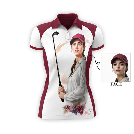 Golf & Wine Kind of Girl Women's Polo Shirt - Stylish Golf Apparel for Women Style 12