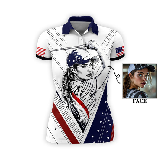 Personalized Face Polo for Women, Custom Women’s Golf Polo Shirt – The Ultimate Personalized Gift for Mother's Day & Father's Day 2025 Style 7