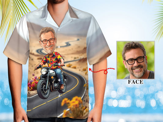 Custom Face Hawaiian Shirt, Personalized Gift for Mother's Day, Father's Day 2025, Fun Custom Gifts for Mom, Dad, Grandparents, Step Parents