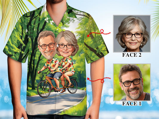 Custom Face Hawaiian Shirt, Personalized Gift for Mother's Day, Father's Day 2025, Fun Custom Gifts for Mom, Dad, Grandparents, Step Parents