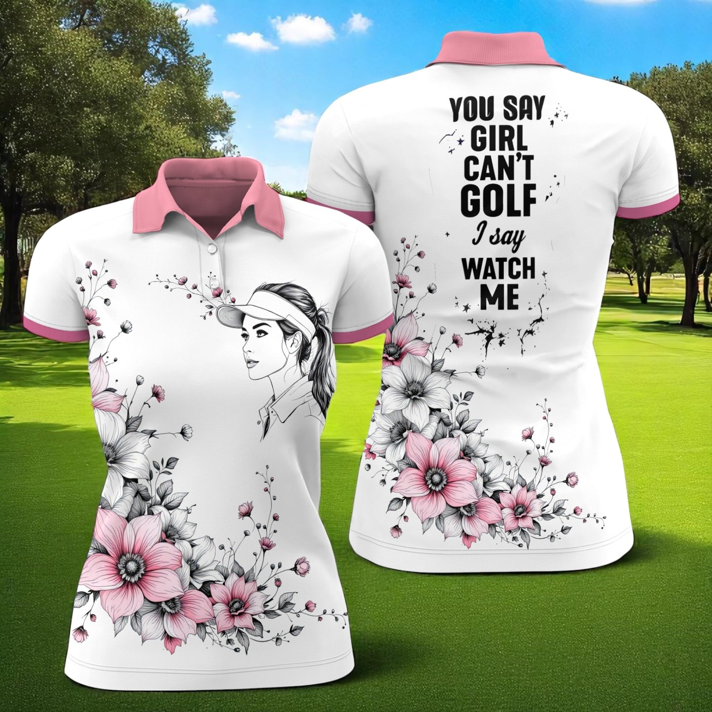 Custom Face Women's Polo Shirt - Stylish Golf Apparel for Women