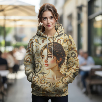 Women’s Custom Face Mosaic Art Hoodie – Personalized Portrait Hoodie from Photo, Artistic Mosaic Style Custom Hoodie Gift for Her Style 1